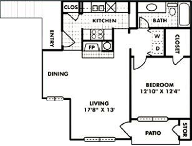 A2 - One Bedroom / One Bath - 743 Sq. Ft.*